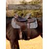 Harrison Howard Western Saddle Pad Liner, Thin Wool Felt Under Pad with Spine Cutout, Shock Absorbing Sweat Barrier(Gray)