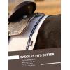 Harrison Howard Western Saddle Pad Liner, Thin Wool Felt Under Pad with Spine Cutout, Shock Absorbing Sweat Barrier(Light Tan)
