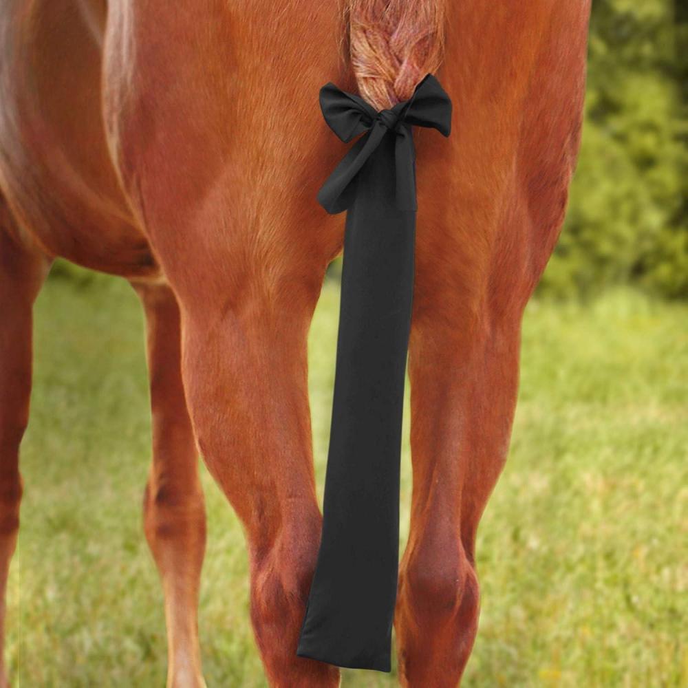 image:imageHarrison Howard Stretchy Tail Bag Breathable Horse Tail Guard Slip on Design Protect Horse Tail 2 Strand Closure Straps Keep Tail Clean amp Protected 22 L Length Makes Grooming EasyBurgundyClassic Black