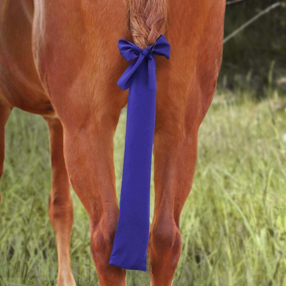 image:imageHarrison Howard Stretchy Tail Bag Breathable Horse Tail Guard Slip on Design Protect Horse Tail 2 Strand Closure Straps Keep Tail Clean amp Protected 22 L Length Makes Grooming EasyBurgundyNavy