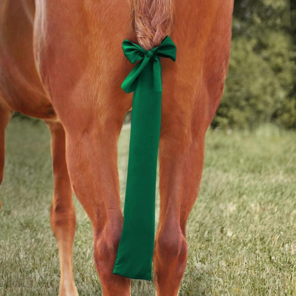 image:imageHarrison Howard Stretchy Tail Bag Breathable Horse Tail Guard Slip on Design Protect Horse Tail 2 Strand Closure Straps Keep Tail Clean amp Protected 22 L Length Makes Grooming EasyBurgundyDeep Green