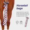 Harrison Howard Stretchy Tail Bag Breathable Horse Tail Guard Slip on Design Protect Horse Tail 2 Strand Closure Straps Keep Tail Clean & Protected 22″ L Length Makes Grooming Easy-Burgundy(Dream Star)
