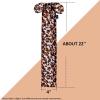 Harrison Howard Stretchy Tail Bag Breathable Horse Tail Guard Slip on Design Protect Horse Tail 2 Strand Closure Straps Keep Tail Clean & Protected 22″ L Length Makes Grooming Easy-Burgundy(Leopard Print)