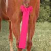 Harrison Howard Stretchy Tail Bag Breathable Horse Tail Guard Slip on Design Protect Horse Tail 2 Strand Closure Straps Keep Tail Clean & Protected 22″ L Length Makes Grooming Easy-Burgundy(Light Pink)