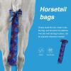 Harrison Howard Stretchy Tail Bag Breathable Horse Tail Guard Slip on Design Protect Horse Tail 2 Strand Closure Straps Keep Tail Clean & Protected 22″ L Length Makes Grooming Easy-Burgundy(Chic Blue)