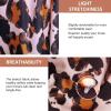 Harrison Howard Stretchy Tail Bag Breathable Horse Tail Guard Slip on Design Protect Horse Tail 2 Strand Closure Straps Keep Tail Clean & Protected 22″ L Length Makes Grooming Easy-Burgundy(Leopard Print)