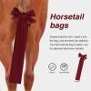 Harrison Howard Stretchy Tail Bag Breathable Horse Tail Guard Slip on Design Protect Horse Tail 2 Strand Closure Straps Keep Tail Clean & Protected 22″ L Length Makes Grooming Easy-Burgundy(Burgundy)