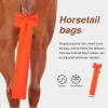 Harrison Howard Stretchy Tail Bag Breathable Horse Tail Guard Slip on Design Protect Horse Tail 2 Strand Closure Straps Keep Tail Clean & Protected 22″ L Length Makes Grooming Easy-Burgundy(Orange)