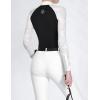 Harrison Howard Women’s Equestrian Show Shirt, Competition-Ready Lace Long Sleeve, Breathable Slim Fit Horse Show Top(Black)