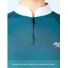 Harrison Howard Women’s Equestrian Show Shirt, Competition-Ready Lace Long Sleeve, Breathable Slim Fit Horse Show Top(Deep Green)