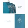 Harrison Howard Women’s Equestrian Show Shirt, Competition-Ready Lace Long Sleeve, Breathable Slim Fit Horse Show Top(Deep Green)