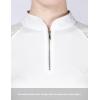 Harrison Howard Women’s Equestrian Show Shirt, Competition-Ready Lace Long Sleeve, Breathable Slim Fit Horse Show Top(White)