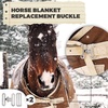 Harrison Howard 6PCS Hardware Horse Blanket Surcingle Buckle Replacement for Horse Sheets Surcingle Attachment 2 Sets(two pieces)